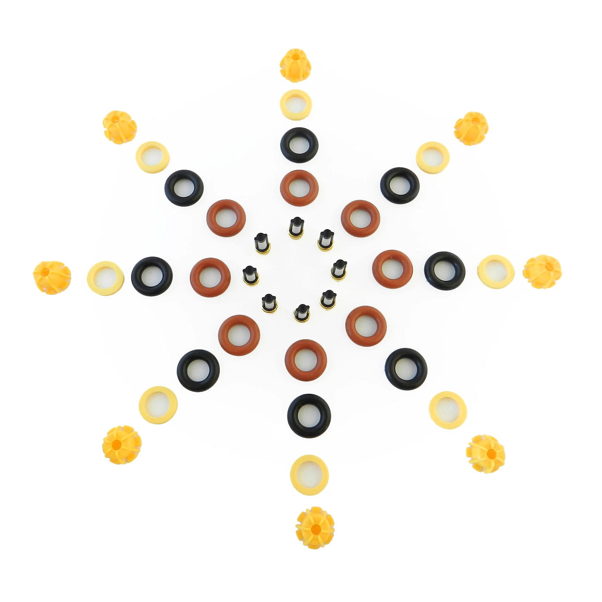 Fuel Injector Service Kit 8 x Injectors for BMW (3mm Pintle Cap Hole)