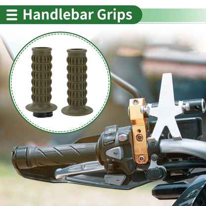 25mm Hand Grips Cover Handlebar TPU Green Scale Pattern for Motorcycle