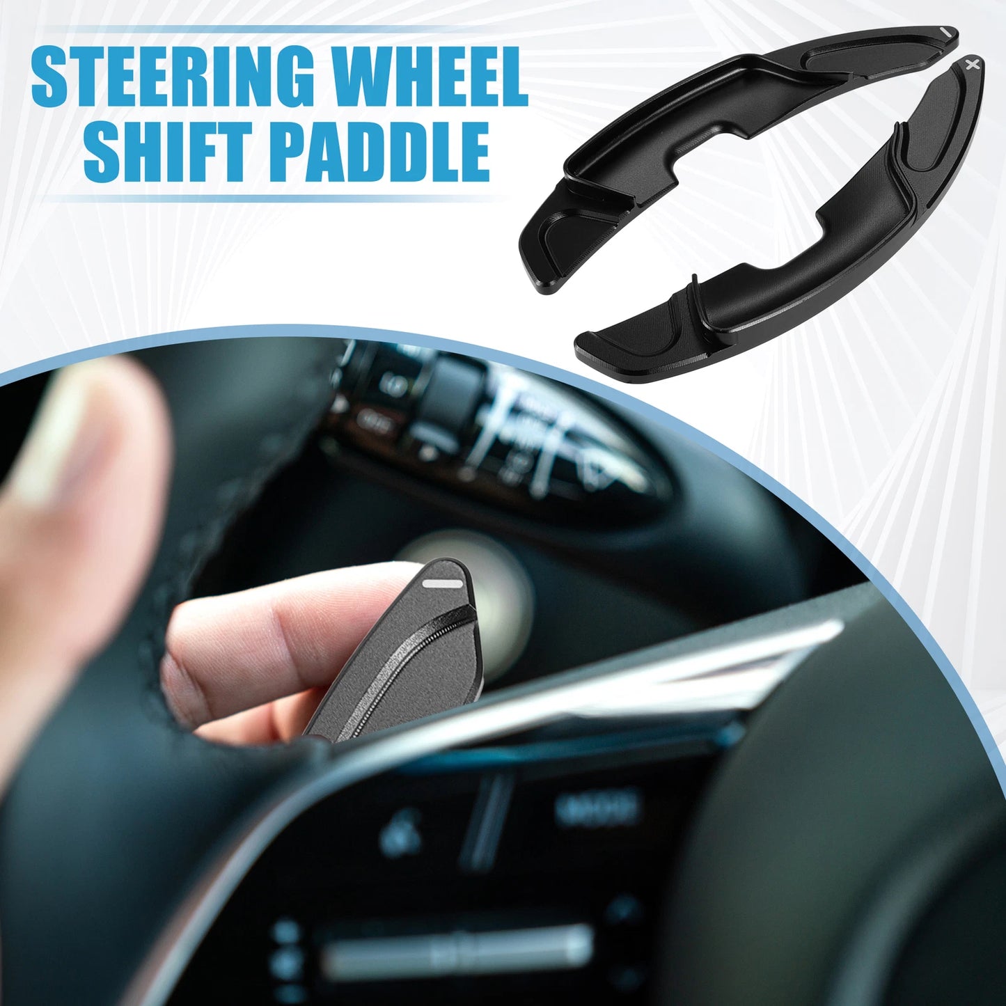 Steering Wheel Shift Paddle Covers  Black for Lexus ES200 ES260 (2018-2021)