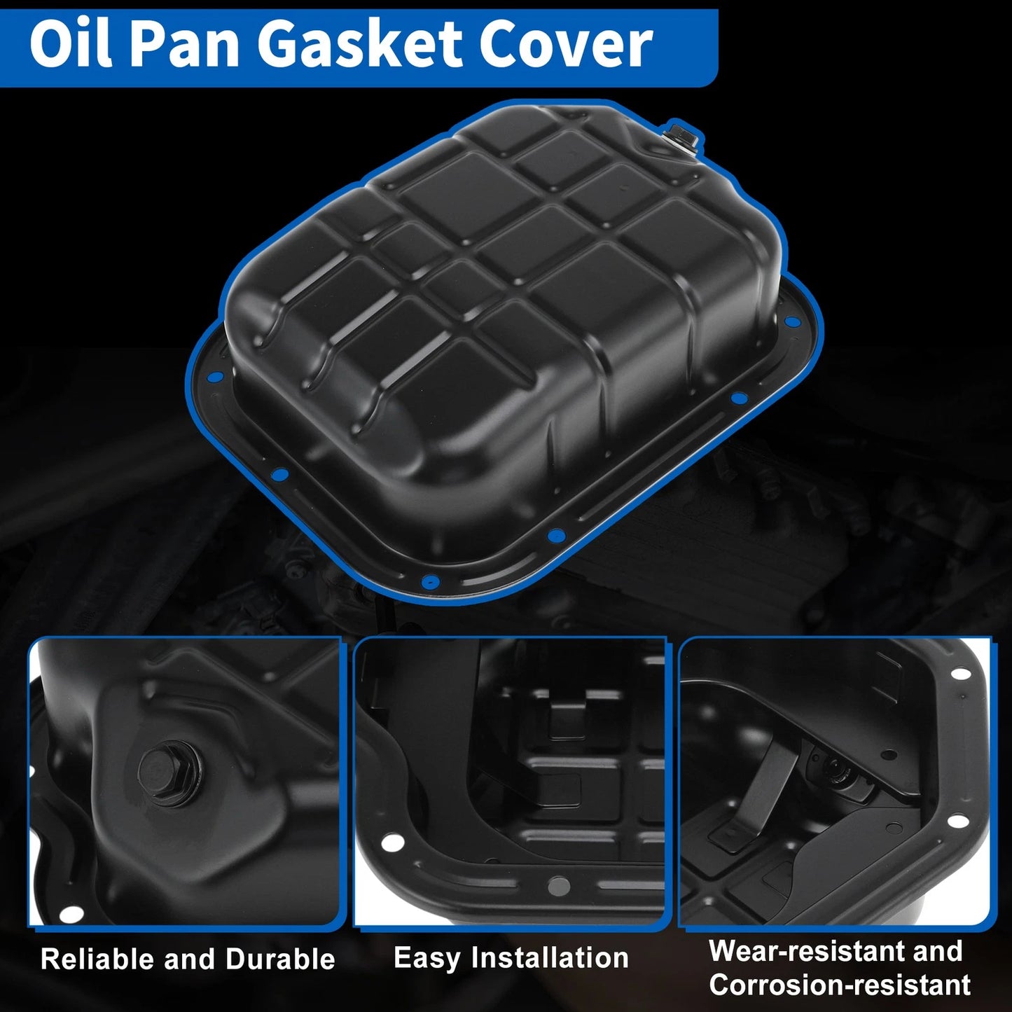 Engine Oil Pan Sump with Drain Plug for Nissan Pathfinder (2017-2020)