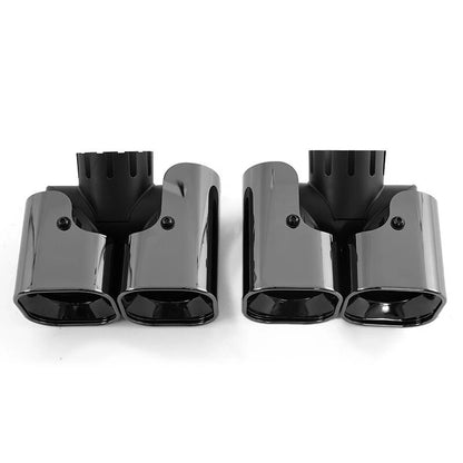 Black Tail Pipe Exhaust for Defender 110 130 90 (2020-2024) - 3 x Tailpipes