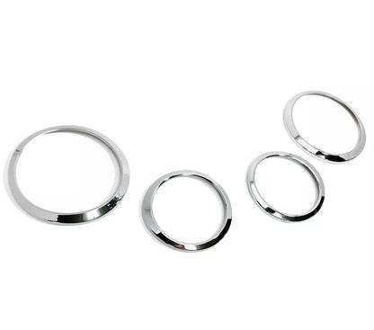 4 x Chrome Headlight Trim Bezel Covers for Jaguar S-Type (2003-2008)