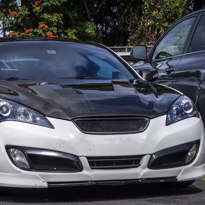 Front Grill + 2 Fog Light Covers for Hyundai Genesis Coupe (2008-2012)