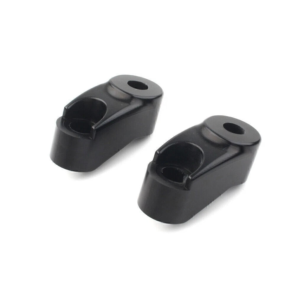 Black Front Turn Signal Relocation Kit for Harley Dyna 39mm 49mm