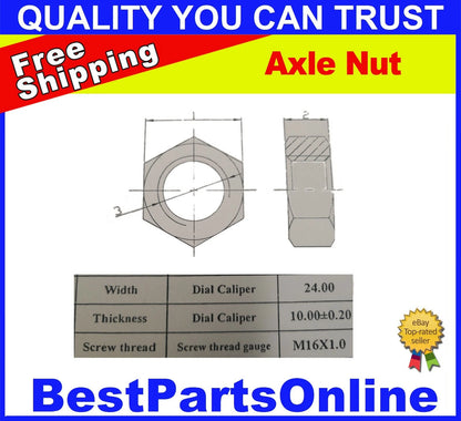 CV Axle Nut 2 x M16X1.0 Standard for Vehicle