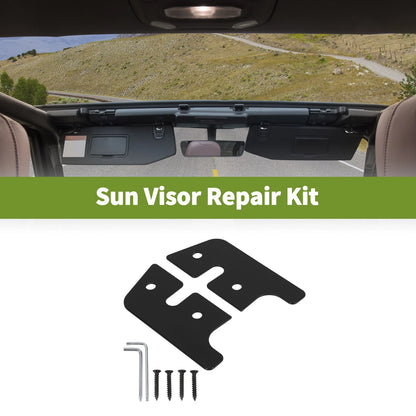 Sun Visor Repair Kit  Aluminum Alloy for Jeep Wrangler (2007-2018)