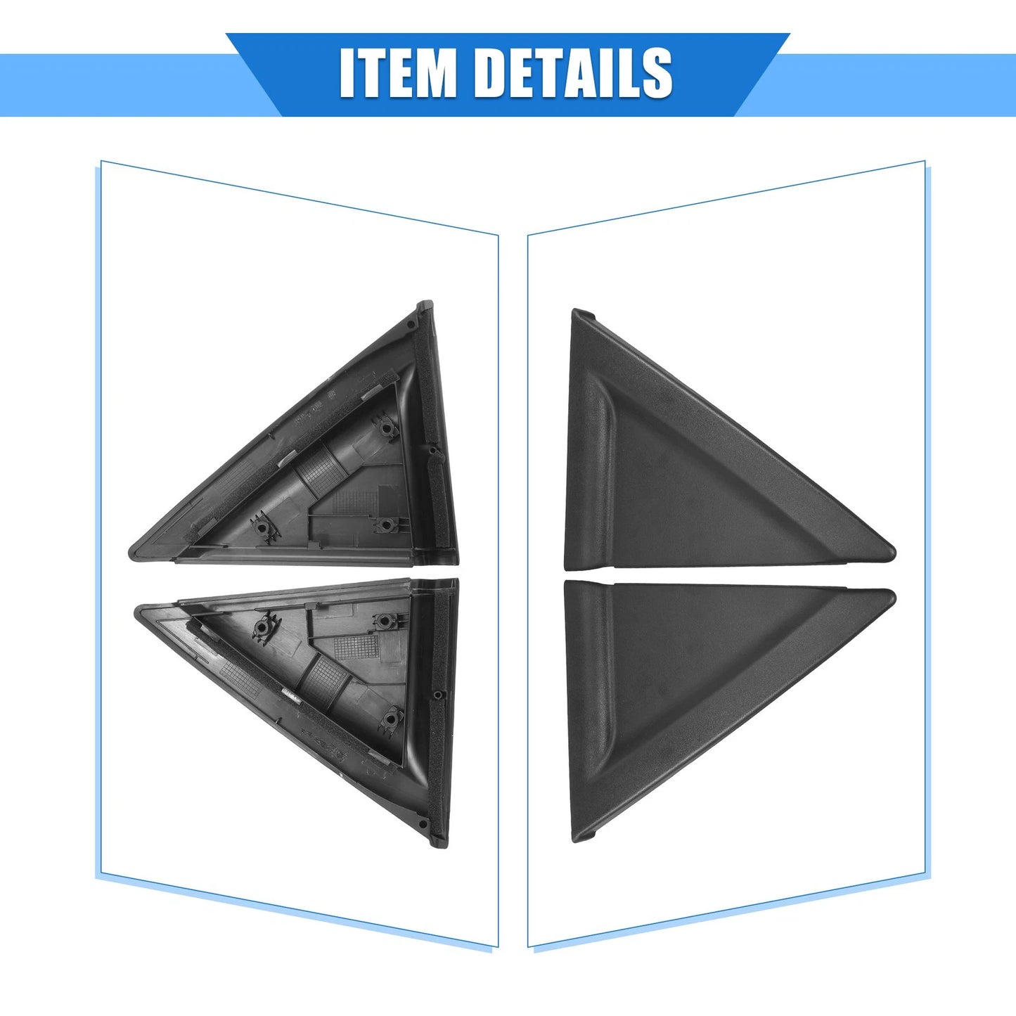 Left Right Mirror Corner Triangle Fender Covers for Kia Spectra (2004-2009)