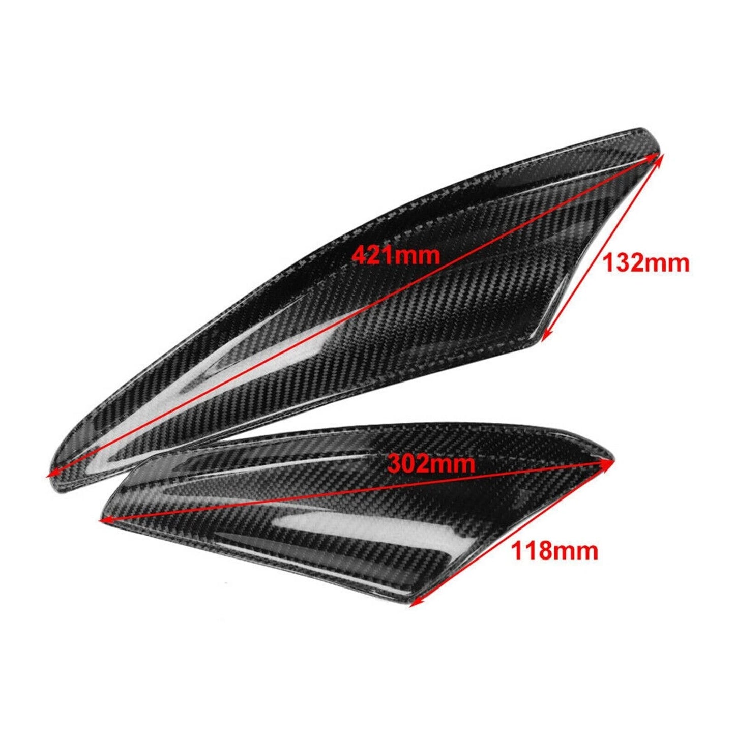 Carbon Fiber Front Side Air Vent Trim Cover for Mitsubishi Evolution X (2008-2015)