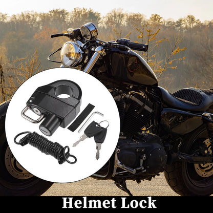 Helmet Lock Set Anti-Theft Cable for Motorcycle