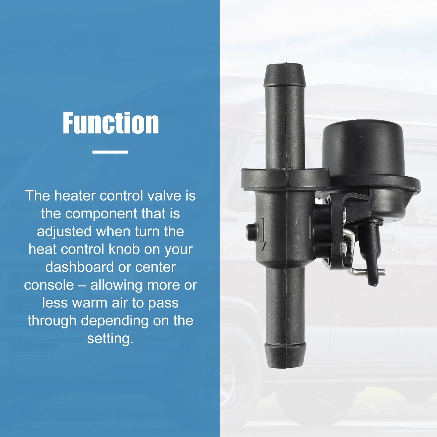 Radiator Water Valve for Dodge Van 1500 B2500 Plastic Metal Black
