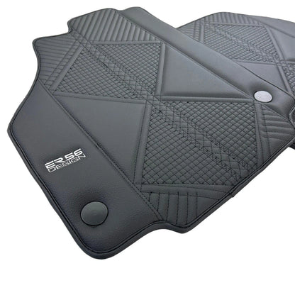 Black Leather Floor Mats for Ferrari 488 GTB (2015-2023) - AutoWin Brand