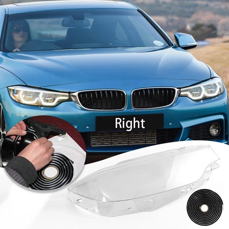 Right Headlight Lens Cover w/ Sealant Clear for BMW F32 F33 F36 F80 M3 (2017-2020)