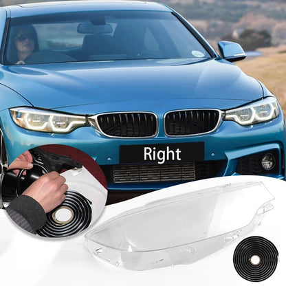Right Headlight Lens Cover w/ Sealant Clear for BMW F32 F33 F36 F80 M3 (2017-2020)
