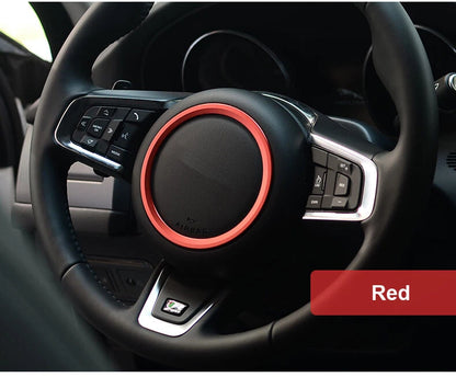Car Steering Wheel Sticker Aluminum Center Emblem Fit For Jaguar XF XE F-PACE