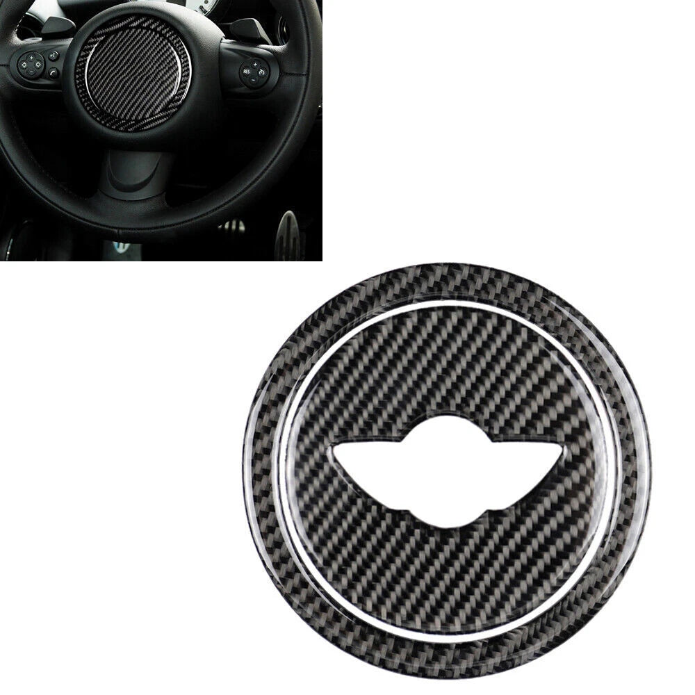 Carbon Fiber Steering Wheel Sticker Cover for Mini Cooper R55 R56 R60 R61 (2007-2021)