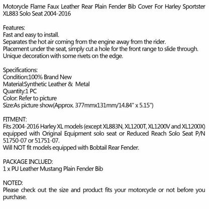 Fender Bib for 2004-2016 Harley Sportster XL883 Solo Seat