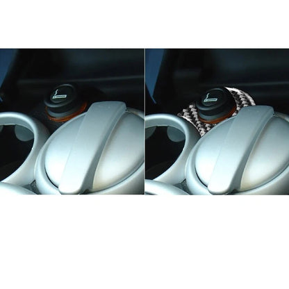 Carbon Fiber Side Mirror Remote Buttons Cover Trim Fit for Mini Cooper 2005-2006
