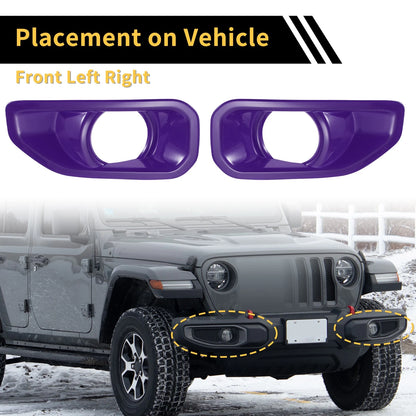 Fog Light Grills for Jeep Wrangler JL Gladiator (2018-2023)