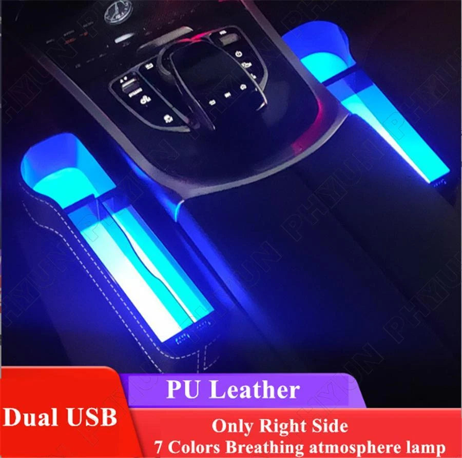 Right Side Car Seat Crevice Gap Storage Box Cup Holder Dual USB Charger