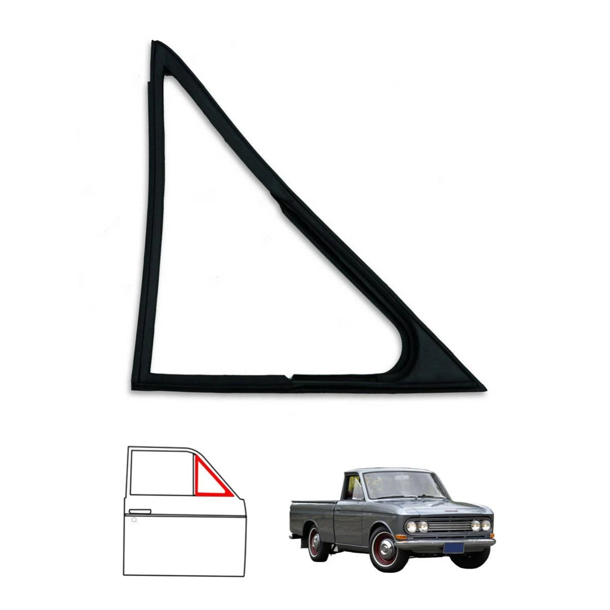 Quarter Window Vent Rubber Seal RH Fits Nissan Datsun 521 Pickup 1966-72 D06