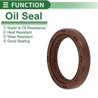 Oil Seal 35x47x7mm FKM Brown 5 Pcs