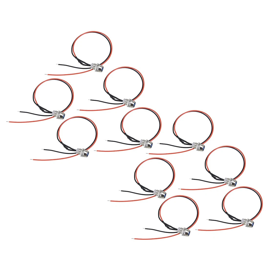 10 x Blue 8mm LED Indicator Lamp for Dash Panel Light Bulb