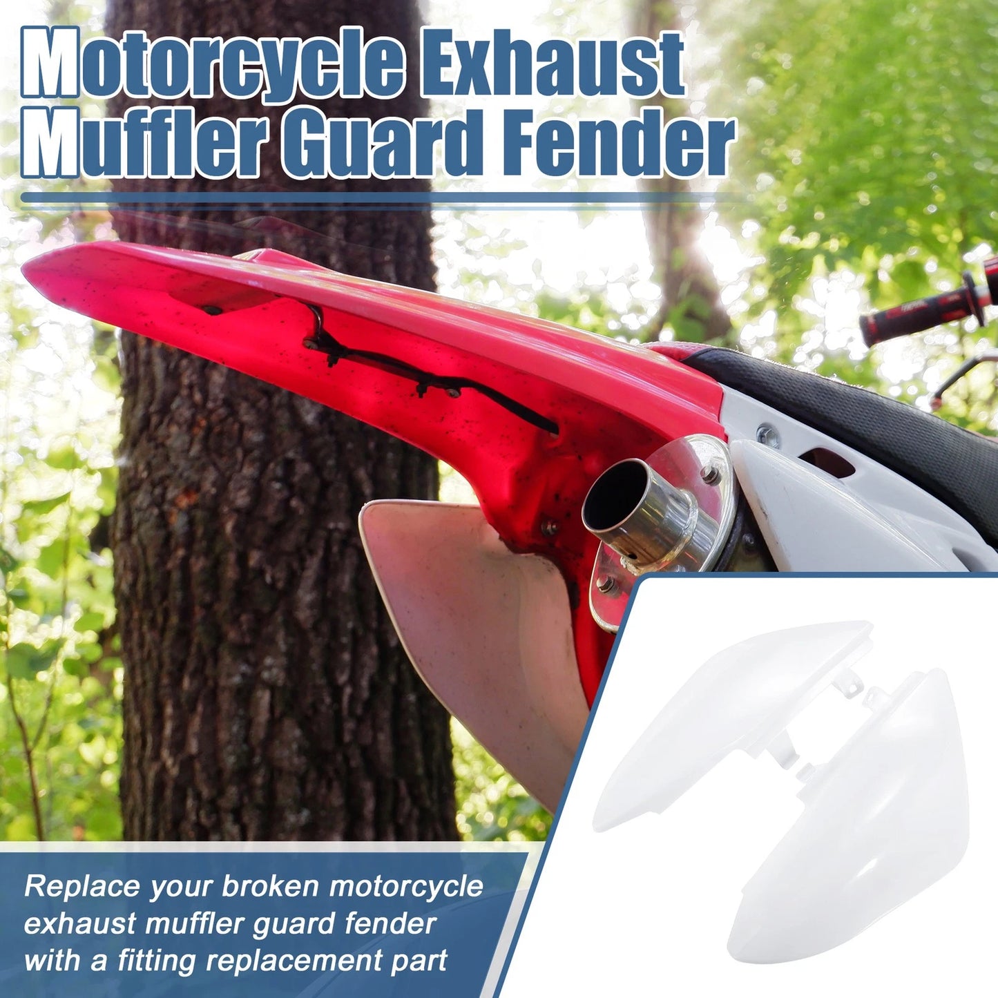 1 Set Motorcycle Twin Exhaust Muffler Guard Fender for Honda CRF50 XR50