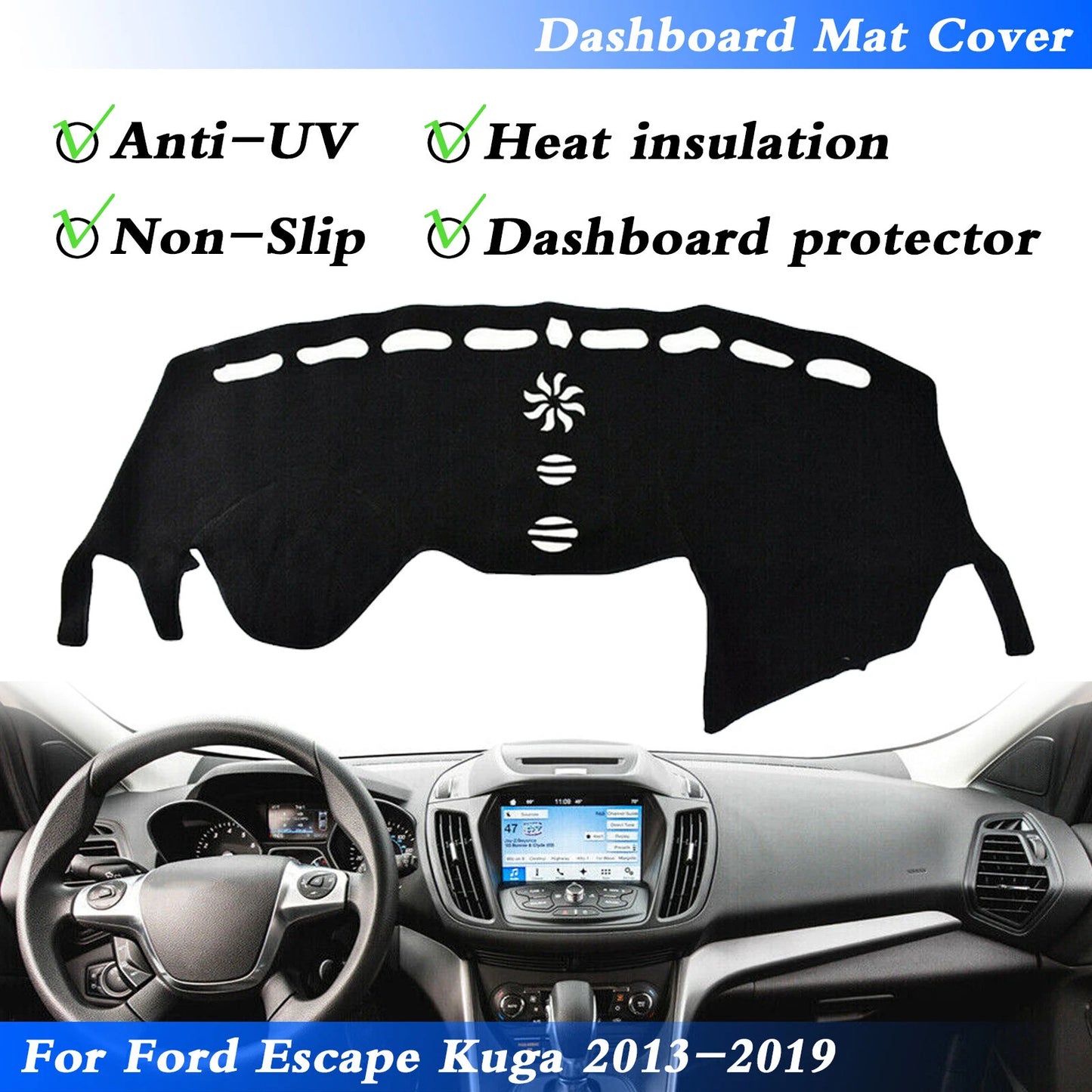 Dashboard Cover for Ford Escape Kuga 2013-2019 (2013-2019)