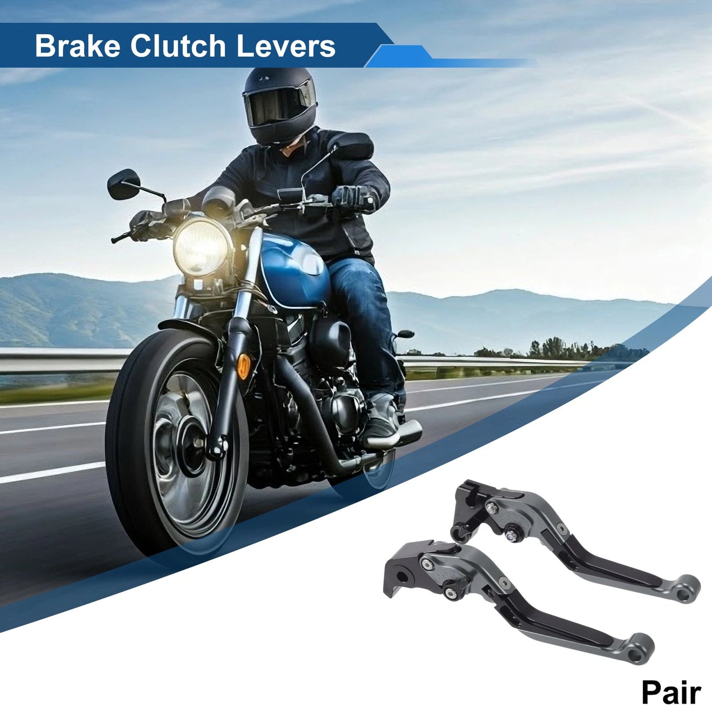Adjustable Brake Clutch Lever Titanium Head Black for Yamaha YZF R1