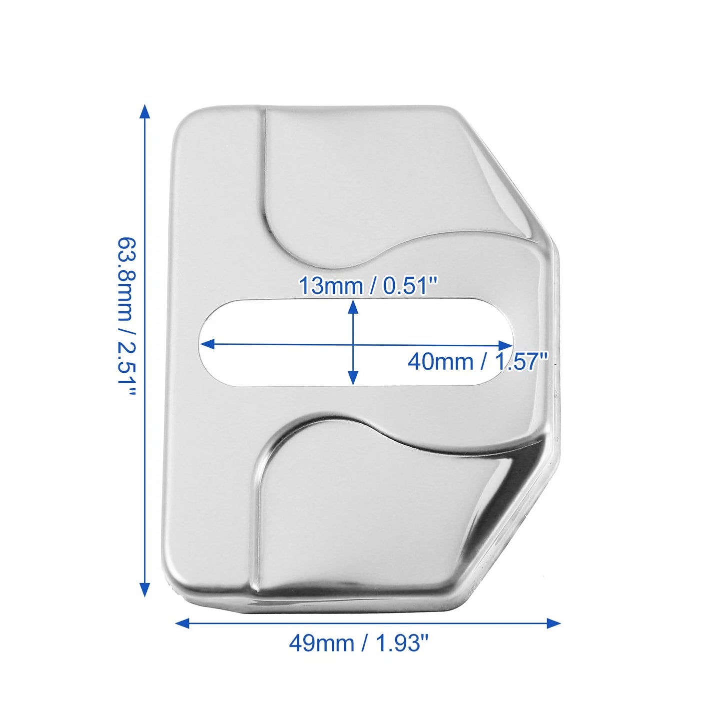 4 x Auto Door Lock Latch Covers for Volvo S90 (2017-2023) Silver Tone