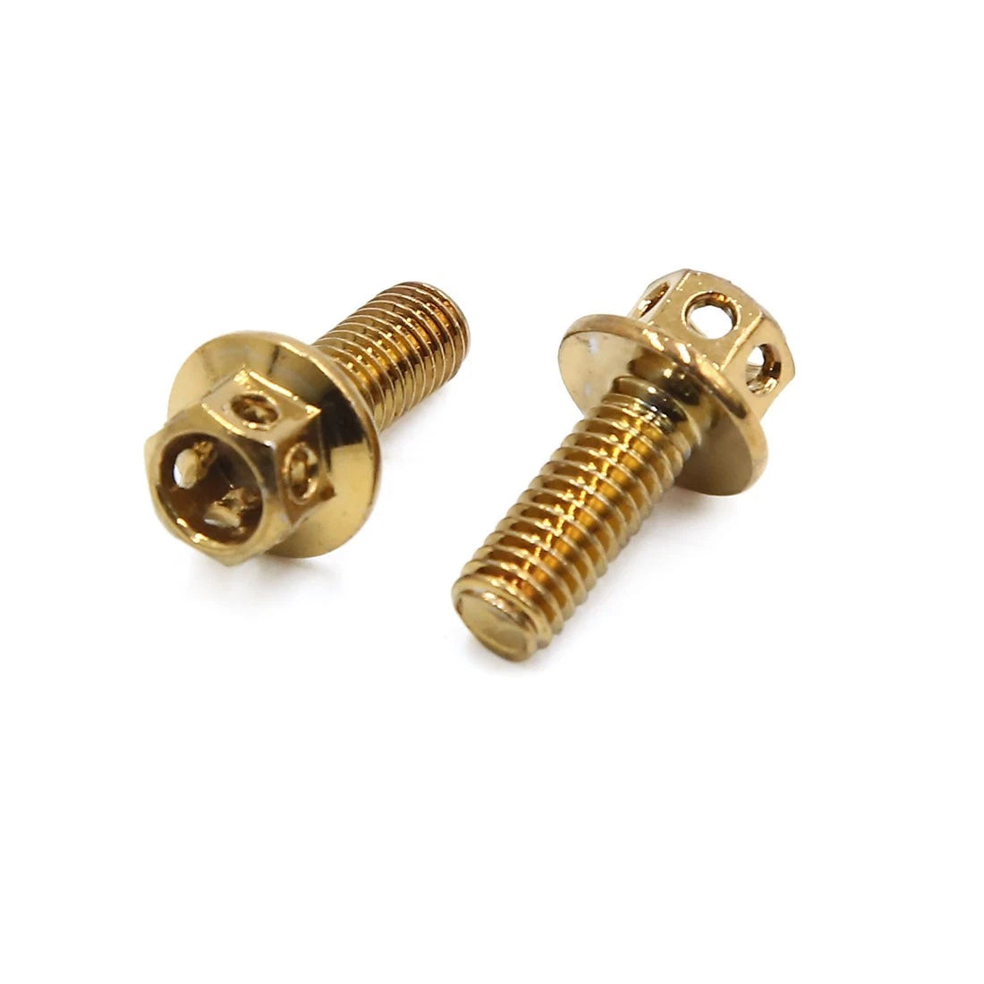 Bolts 14pcs Gold Tone M6 x 15 Stainless Steel Titanium Plated for Motorcycle