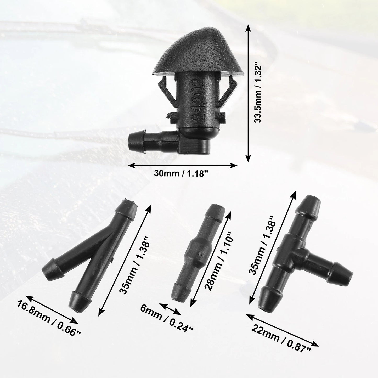 Car Windshield Washer Nozzle Wiper Spray Jet for Toyota Sienna (2004-2010)