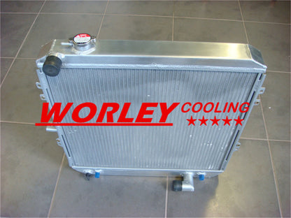 44mm Aluminum Radiator & Red Hoses for Toyota Hilux LN106 LN111 (1988-1997)