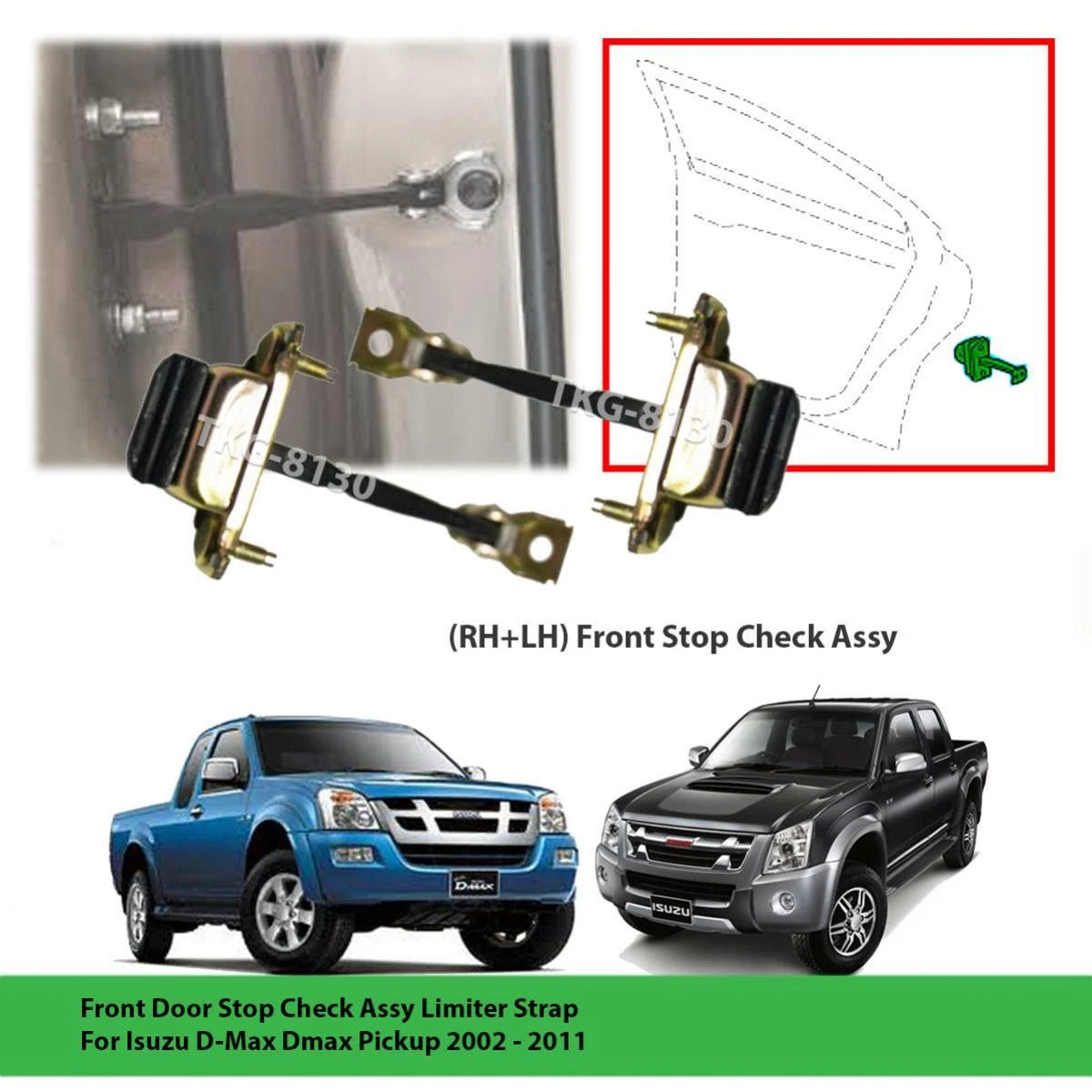 Door Stop Check Limiter Strap for Isuzu D-Max (2002-2011)