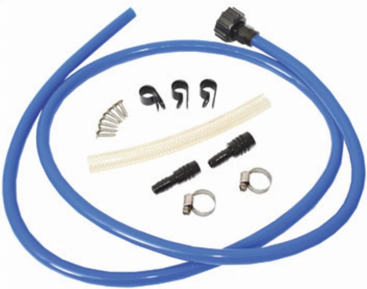 Deck Washdown System Kit for Boats/Caravan, 7.6m Coil Hose & Nozzle