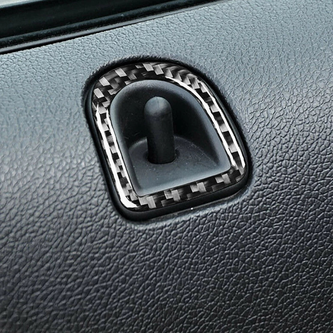 Carbon Fiber Door Lock Pin Covers for Ford Mustang GT (2015-2023)