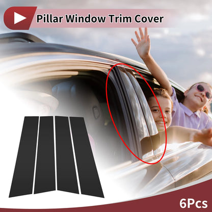 6 x Door Window Trim Pillar for Mazda 2 Hatchback (2007-2013)