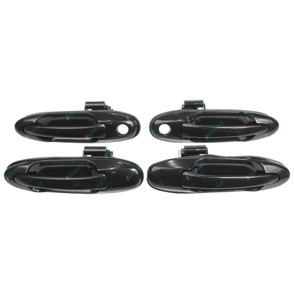 Black Front & Rear Outer Door Handles for Toyota Landcruiser 100 105 Series