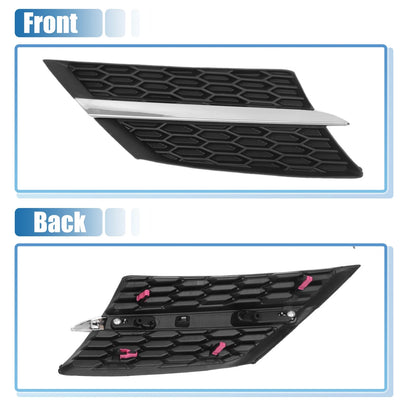 Front Bonnet Bumper Grille for Toyota RAV4 (2013-2015) - Silver Tone, 1 Pair