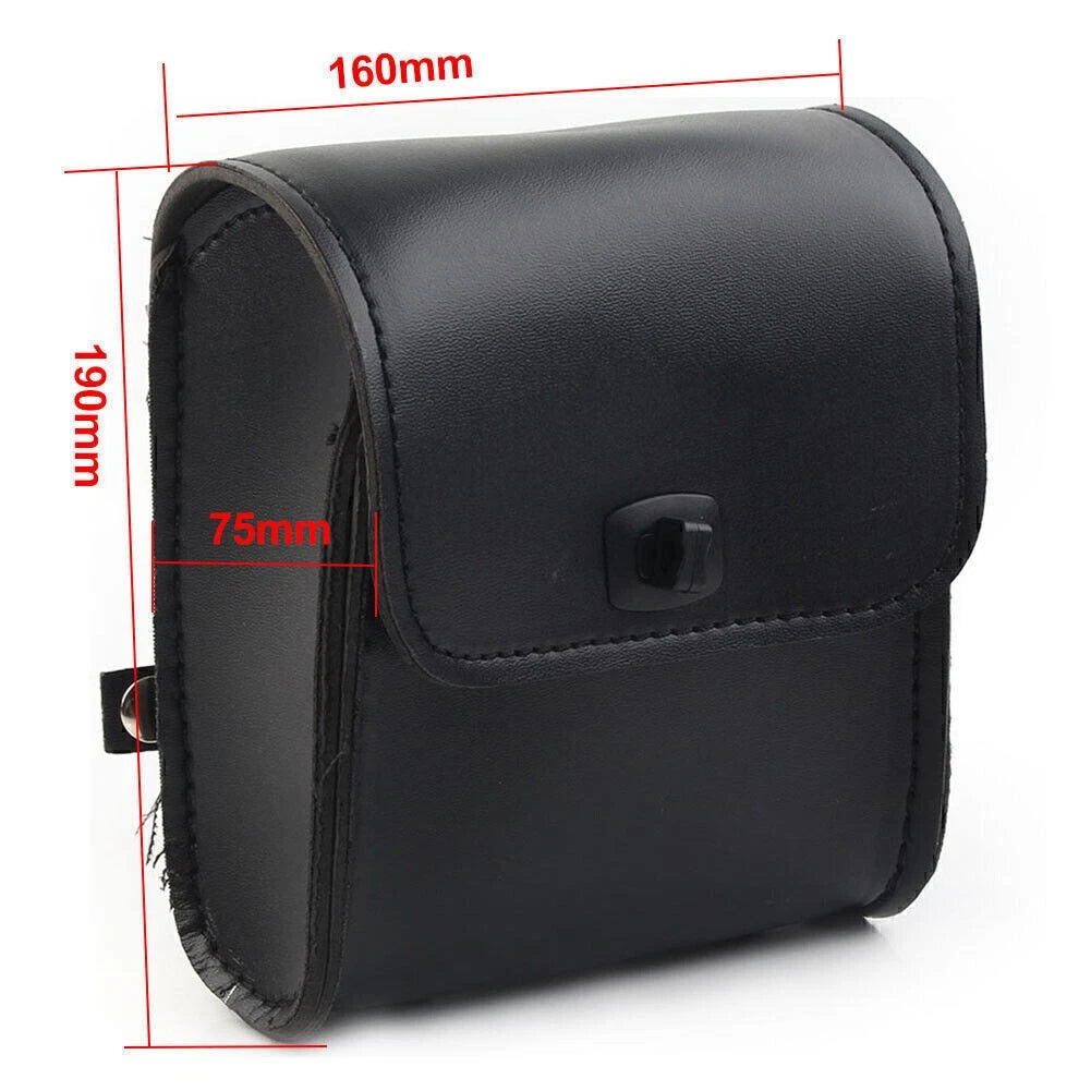 Saddle Luggage Tool Bag for Universal Motorcycles - Brown Leather (No Year)