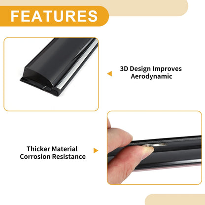 Window Deflectors  Side Vent Visors for Ford Ranger (2019-2024)