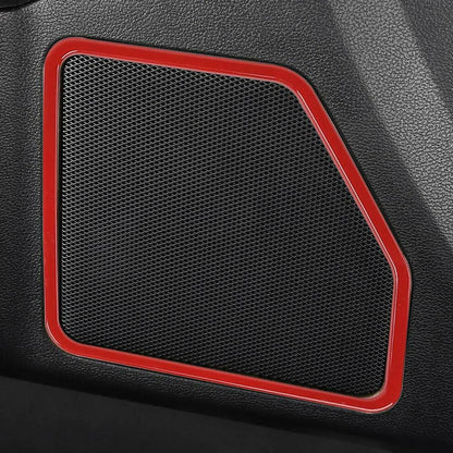 Red ABS Door Speaker Trim Cover for Ford F150 (2015-2017)