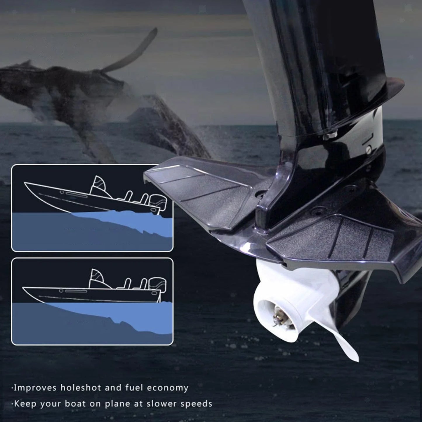 Hydrofoil for Outboards High Performance Stabilizer for OMC/Mercury/Bombardier