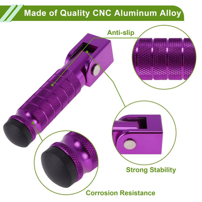 Foot Pegs for Honda/Suzuki/Yamaha Rear Brake Pedal Purple