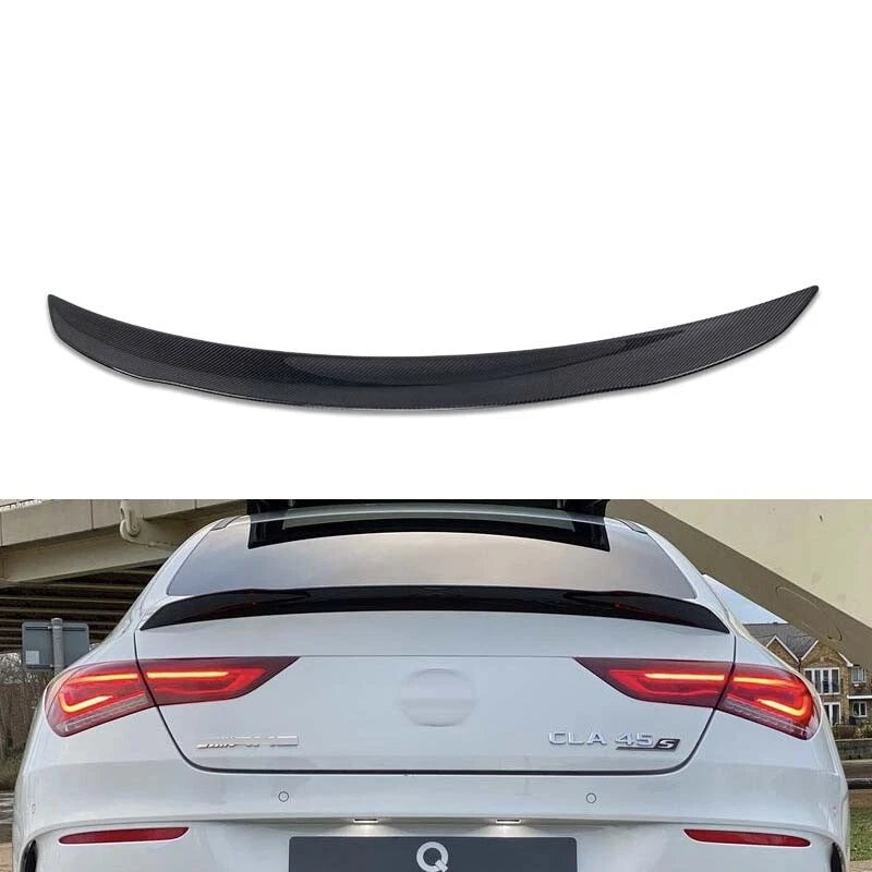 Real Carbon Fiber Rear Trunk Lid Spoiler Wing fit For Benz CLA W118 2021-2024