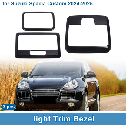 Light Trim Bezel for Suzuki Spacia Custom 2024-2025 Black