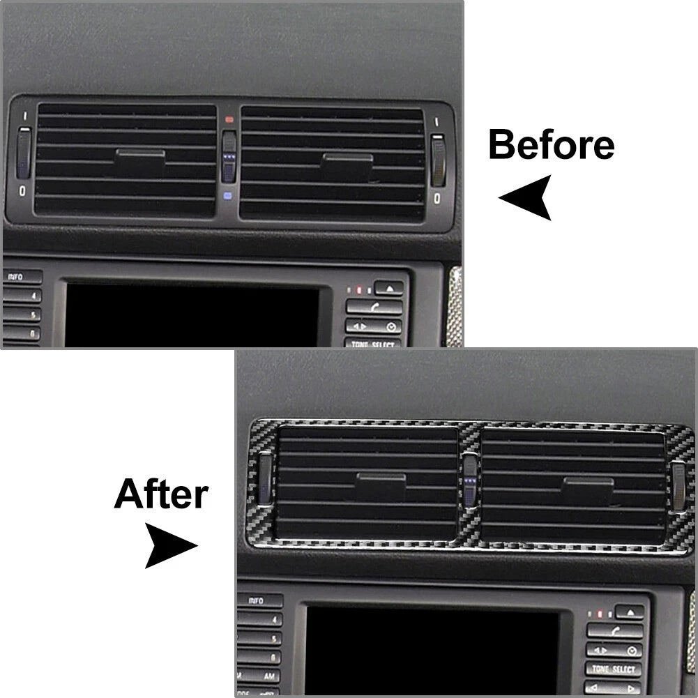 Carbon Fiber Air Outlet Vent Cover Trim for BMW 5 Series M5 E39 (1996-2003)