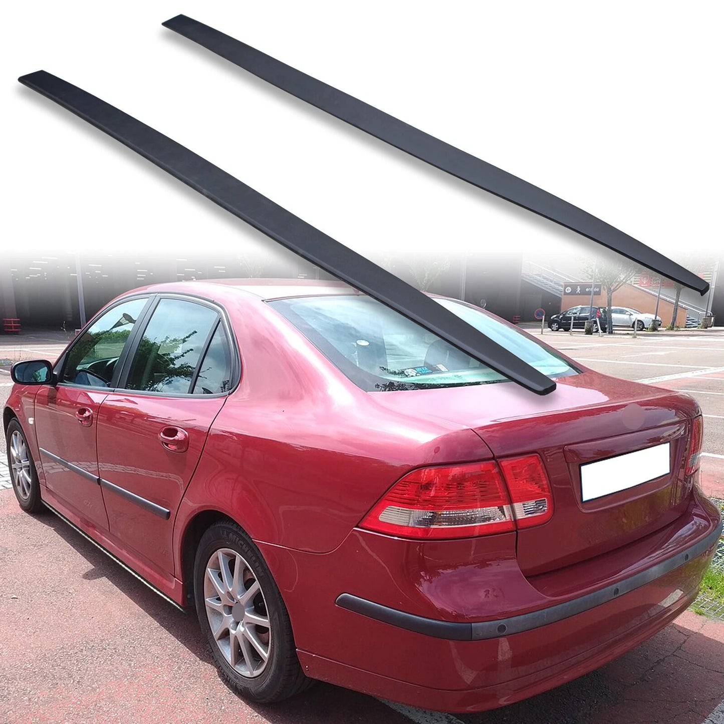 Side Skirt Extension Panel Lip for Saab 9-3 2nd Sedan (2002-2008)