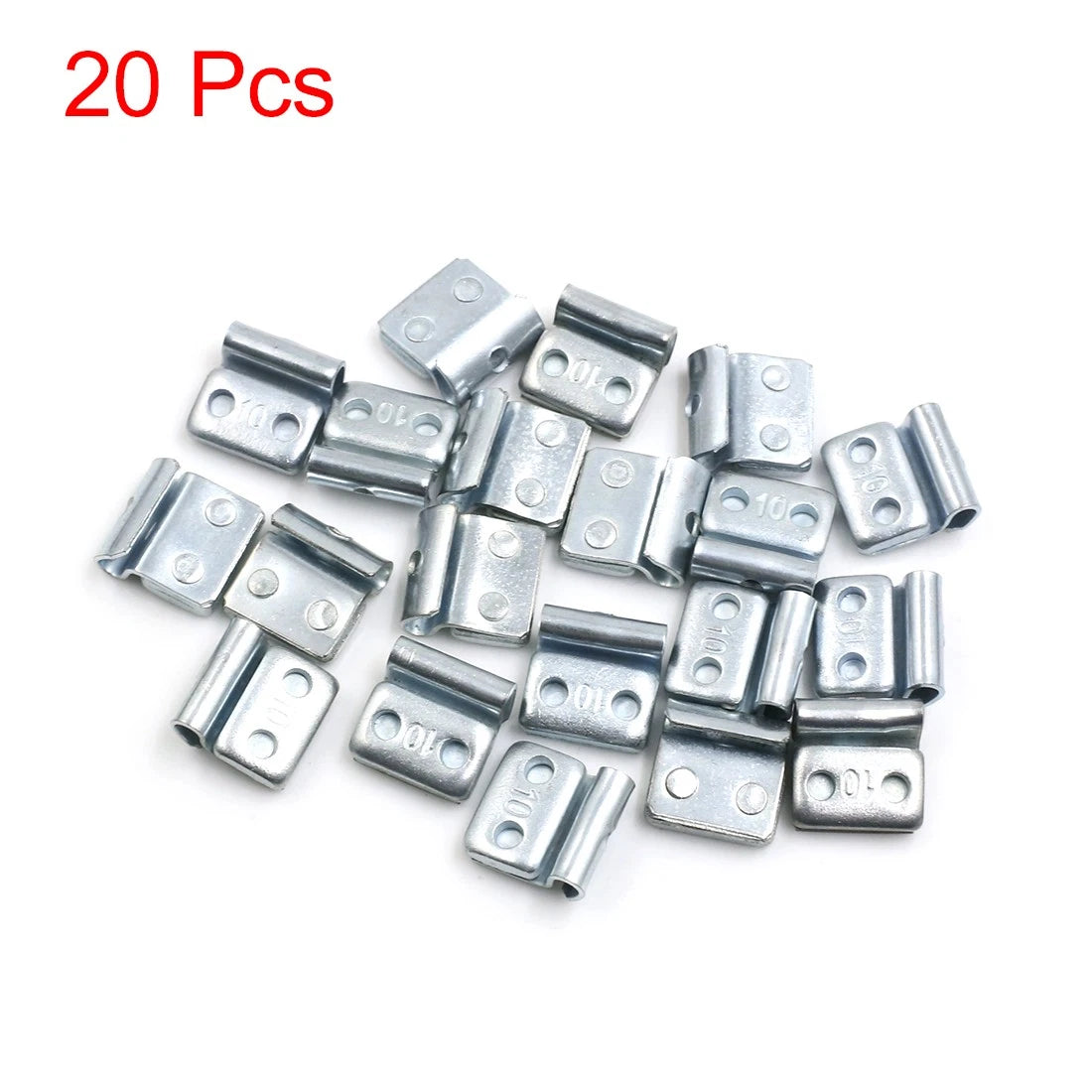 10g Clip-on Metal Tyre Wheel Balance Weights / 19 x 19mm / 20pcs for Motorcycle Car