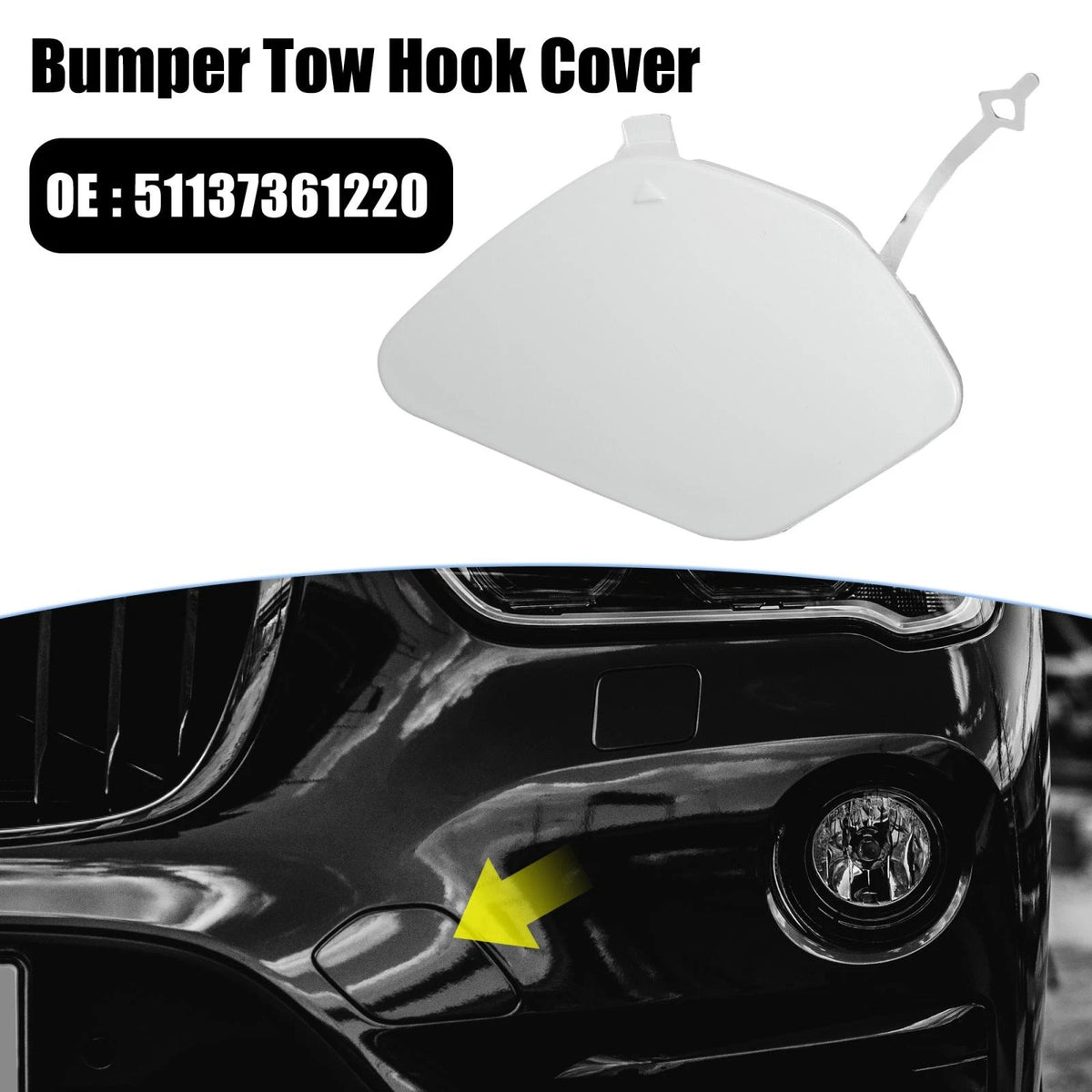Tow Hook Cover Front for BMW F48 (2016 - 2018) Pearl White